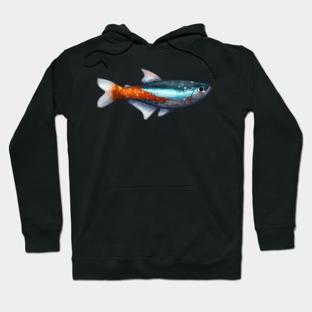 Cozy Neon Tetra Hoodie by Phoenix Baldwin